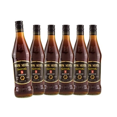Abbildung von Ron Arehucas Miel Rum Likör mit Honig aus den Kanarischen Inseln 6er Sparpack 6 x 700 ml