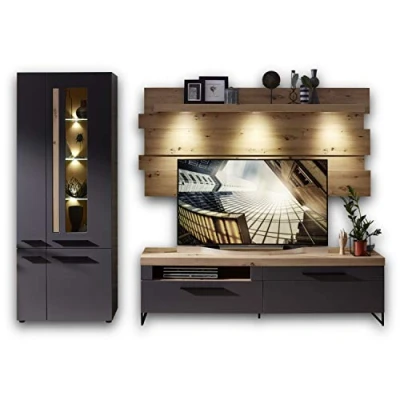 Abbildung von Innostyle Wohnwand &quot;Loft Two&quot;, (3 St.), inklusive LED Beleuchtung