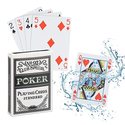 Abbildung von relaxdays Spiel 10 x wasserfeste Pokerkarten aus Plastik