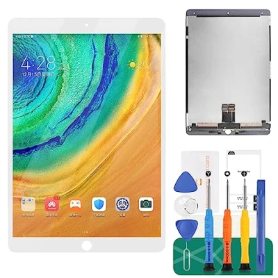 Abbildung von Ersatz LCD Display für iPad Pro 10.5 2017 A1701 A1709 Touchscreen Digitizer Glasscheibe Komplettes Montage Reparatur Set (weiß)