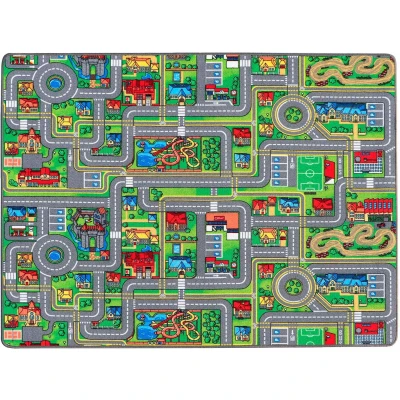 Abbildung von Primaflor Ideen in Textil Kinderteppich &quot;STREETS&quot;, rechteckig, Straßen Spiel Teppich, Straßenbreite ca. 9 cm, Kinderzimmer