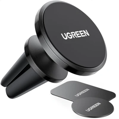 Abbildung von UGREEN Handyhalterung Auto Magnet Lüftung Magnetische Handyhalter 360 mit 2 Metallplatten KFZ kompatibel iPhone 15 Pro Max Plus 14 13 Galaxy S23 usw.(Gefrostet)