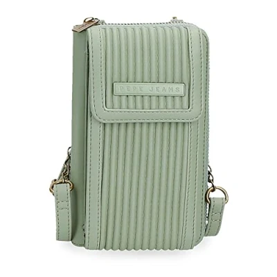 Abbildung von Pepe Jeans Aurora Umhängetasche Handyhalter Grün 11x17,x52,5 cm Kunstleder