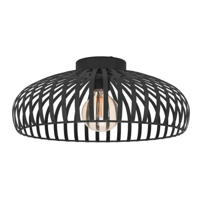Abbildung von Eglo 900721 Deckenleuchte MOGANO 3 Stahl schwarz E27 1X40W H:18cm Ø43cm dimmbar