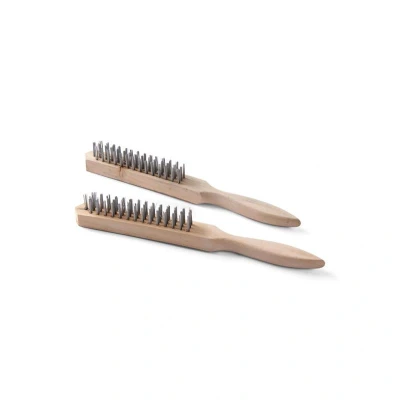 Abbildung von HENDI Drahtbürste 2 Stk. 29 cm mit Holzgriff Edelstahlborsten, Grillbürste Stahl
