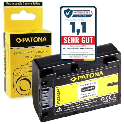 Abbildung von PATONA Akku Ersatz für Sony NP FV50 FV30 FV70 FV90 FV100 Batterie Kompatibel mit CX Serie HDR HC3 HC7 DSC HX1
