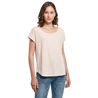 Abbildung von Build Your Brand Damen BY036 Ladies Long Slub Tee T Shirt, pink, 5XL