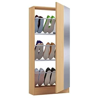 Abbildung von VCM Holz Schuhschrank Schuhkommode Schuhregal Schuhständer Fulisa L Spiegel Buche