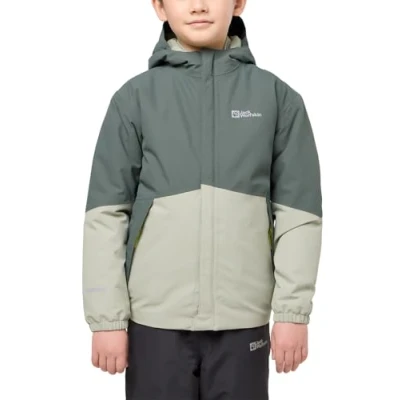 Abbildung von Jack Wolfskin Blocky Windbreaker Slate green mint leaf für Kinder, Größe: 116,
