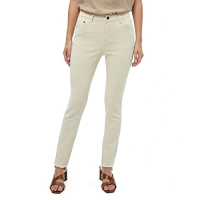 Abbildung von Desires Enia Mid Waisted Slim Raw Edge Jeans Damen In Beige Herbst Größe 33