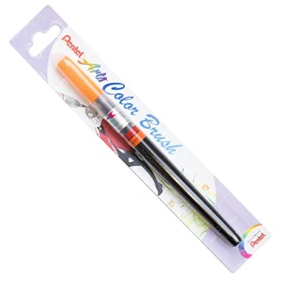Abbildung von Pentel XGFL 107X Colour Brush, einzigartiger Pinselstift gefüllt mit Aquarelltinte, orange, 1 Stück, 17.5 x 1.3 cm
