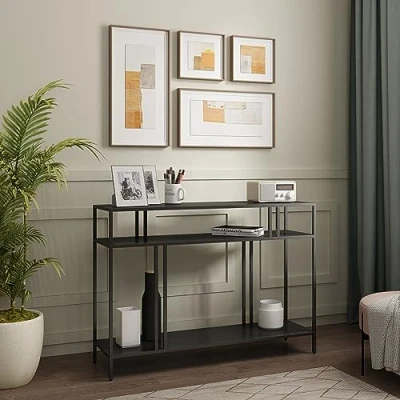 Abbildung von en.casa Konsolentisch, »Kumlinge« Flurtisch Metall 78 x 110 30 cm Schwarz