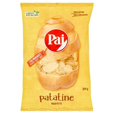 Abbildung von 6x Pai Classica trasparente chips Patatine Kartoffelchips gesalzen 300g Kartoffel