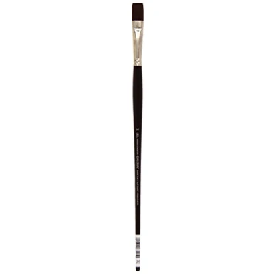 Abbildung von Winsor &amp; Newton 5731014 Galeria Acrylpinsel, aus Synthetikfasern, ideale Kontrolle für dickere Farbaufträge, langer Stiel, Flachpinsel, kurze Borsten Nr. 14, 16mm