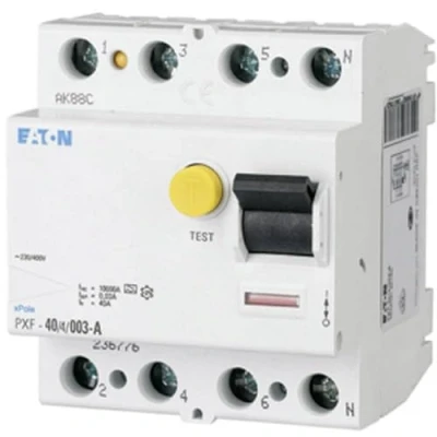 Abbildung von Eaton Verteiler FI Schalter, 40A, 4p, 30mA, Typ A 236776
