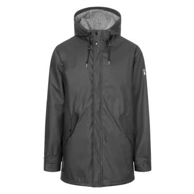 Abbildung von Derbe Trekholm Regen Regenjacke / wasserabweisende Jacke, Herren, Größe: Large, Phantom grey