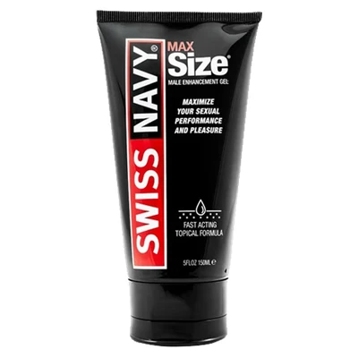 Abbildung von SWISS NAVY Stimulationsgel Max Size Cream (für Männer), Penis Massagecreme mit Pflanzenextrakten, Tube 150ml, 1 tlg., Gleitcreme für eine größere Erektion