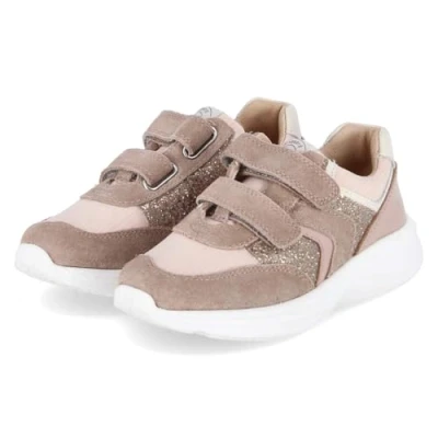 Abbildung von Bisgaard YUKI Glitter Sneaker low für Kinder, Größe: 28, Taupe Schuhe