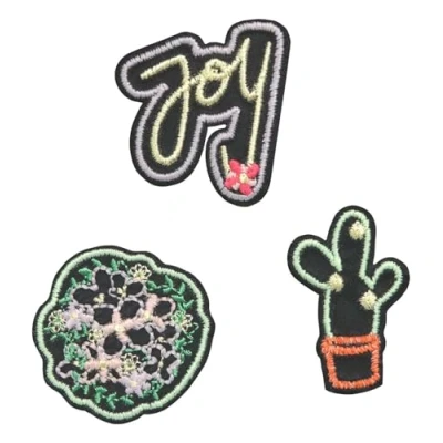 Abbildung von BOLD Lässig Textilsticker selbstklebend (3 Stk.)/BOLD Match Textile Sticker Joy black