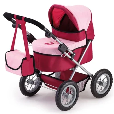 Abbildung von Bayer Puppenwagen Trendy, Prinzessin rot/rosa, inkl. Wickeltasche