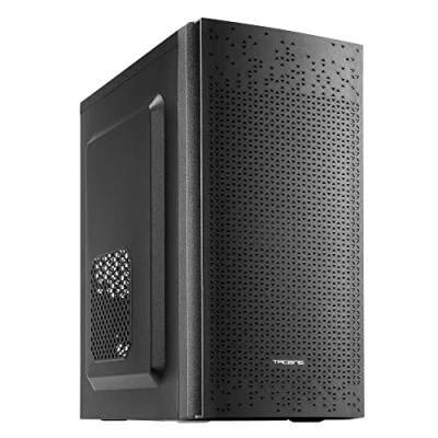 Abbildung von Tacens Anima AC6500, Kompaktes Micro ATX PC Gehäuse, Front Mesh Kühlung, 500W Netzteil, USB 3.0, Schwarz