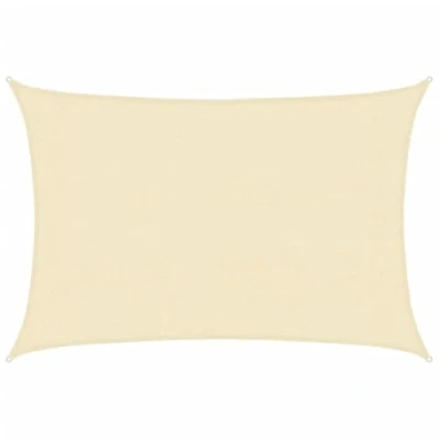 Abbildung von vidaXL Sonnensegel Sonnenschutz Windschutz Sonnendach UV Schutz Sonnenschutzsegel Schattenspender Garten Terrasse Balkon 160g/m² Creme 3x4m HDPE