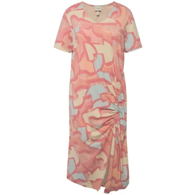 Abbildung von Ulla Popken Graphic Jerseykleid, Damen, Größe: 42/44, Soft dusty rose