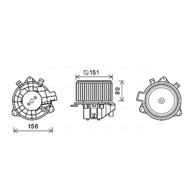 Abbildung von Innenraumgebläse AVA COOLING FT8439