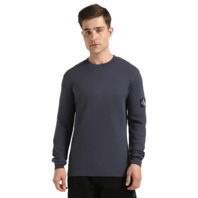 Abbildung von Calvin Klein Jeans Badge TEE Langarmshirt, Herren, Größe: Small, India ink