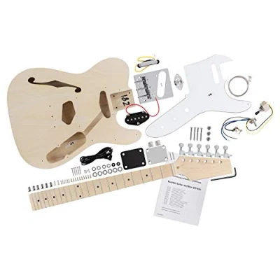 Abbildung von Rocktile DIY Hollowbody TL Bausatz E Gitarre &quot;Do it yourself&quot; Halbakustik Style Korpus: Paulownia Hals: Ahorn geschraubt Griffbrett: