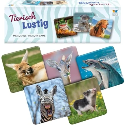 Abbildung von Starnberger Spiele Tierisch Lustig Memospiel für Erwachsene und Kinder ab 6 Jahre Geschenk Tier Naturliebhaber