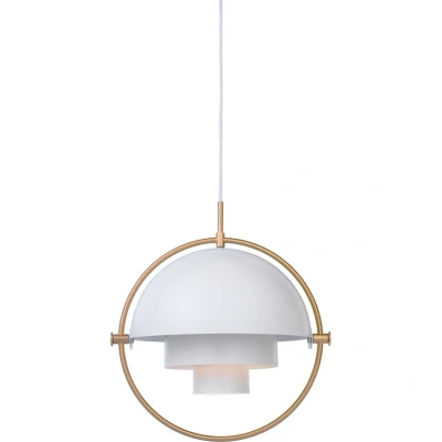 Abbildung von GUBI Hängeleuchte Multi Lite, Ø 36 cm, messing/weiß