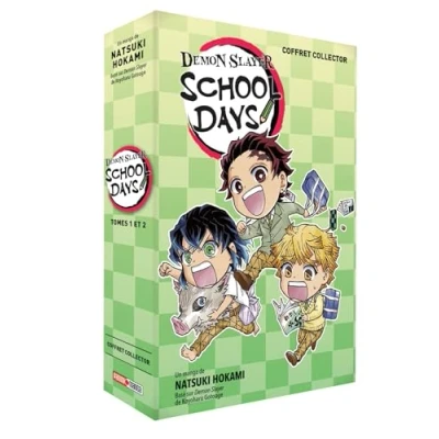 Abbildung von Coffret Demon Slayer School Days T01 &amp; T02: Tome 1, Les retards sont strictement interdits ! ; 2, Nocturne à l&#039;école des pourfendeurs