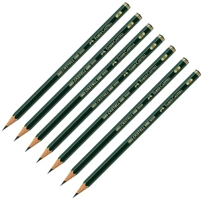 Abbildung von FABER Castell 205070 Bleistifte Set 9000, Härtegrad 2B, 6 Stück