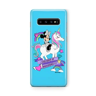 Abbildung von Original und Offiziell Lizenziertes Disney Minnie Mickey Maus Handyhülle für Samsung S10, Case, Hülle aus Kunststoff TPU Silikon, schützt vor Stößen Kratzern