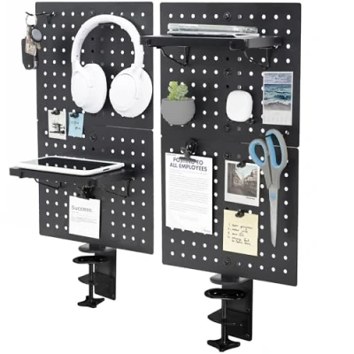 Abbildung von VIVO PP DK24B Stecktafel zum Klemmen, 61 x 50,8 cm, magnetisch, Bürozubehör Organizer, über oder unter dem Schreibtisch, Schwarz,