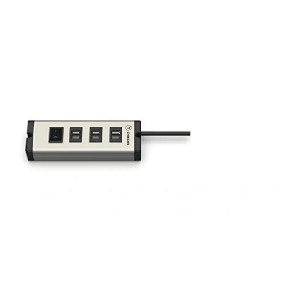 Abbildung von EHMANN 0601x09032033 Multilader Steckdosenleiste, Aluminium, 6X USB A, 3 m Zuleitung