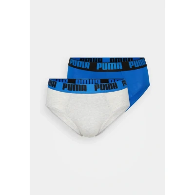 Abbildung von Puma MEN Everyday Briefs 2 PACK Slip, Herren, Größe: Large, Blue/grey melange