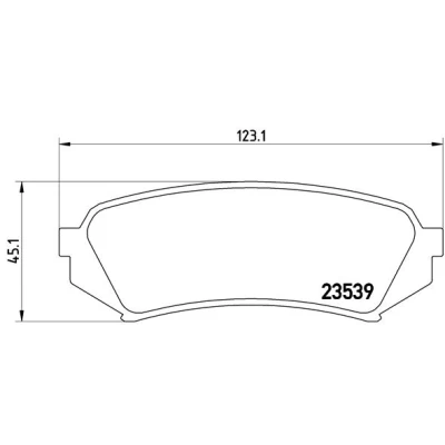 Abbildung von BREMBO P 83 049 Bremsbelagsatz exkl. Verschleißwarnkontakt ohne Zubehör TOYOTA: Land Cruiser Prado 90, 70 SUV, 100