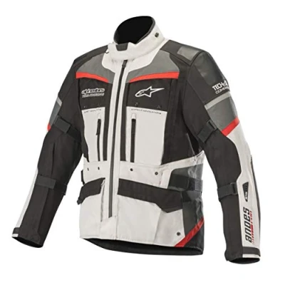 Abbildung von Alpinestars Motorradjacken Andes Pro Drystar Jacket Tech air Compatible Light Gray Black Dark Red, Grau/Schwarz/Rot, 4XL