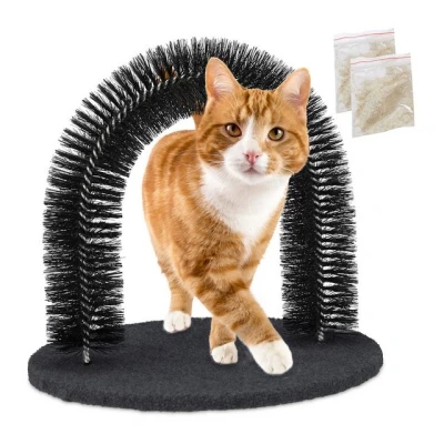 Abbildung von relaxdays Kratzbaum Schwarzer Enthaarungsbogen für Katzen