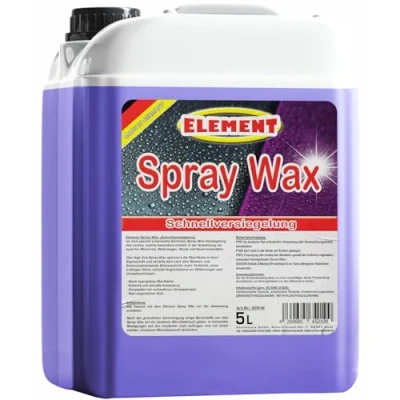Abbildung von Element Sprühwachs Spray WAX 5L mit Abperleffekt Synthetic Autopflege für Glanz &amp; Schutz Sprühversiegelung Schnellwachs Autowachs Auto Wachs Lack Schnellversiegelung Wachsspray