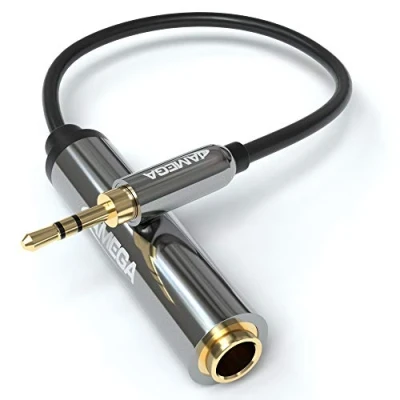 Abbildung von JAMEGA 0,1m Stereo Klinken Adapter 3,5mm Stecker auf 6,3mm Audio