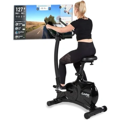 Abbildung von Care Fitness Heimtrainer Fahrrad CV 395 Sportgerät für zuhause Mit 24 Trainingsprogrammen 12 kg Schwungmasse Magnetbremssystem der Kinomap App kompatibel