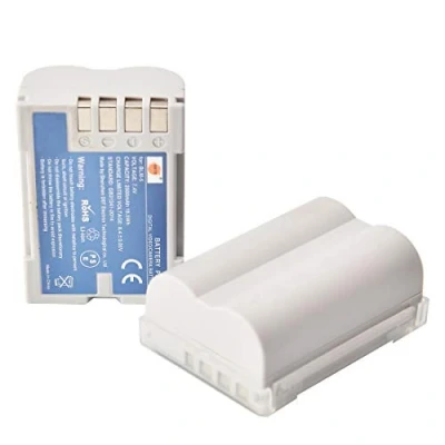 Abbildung von DSTE 2 Stück Ersatzakku Set BLM 5 Batterie kompatibel mit Olympus E1 E3 E5 E300 E330 E500 E510 E520 C 5060 7070 8080