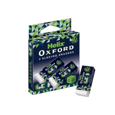 Abbildung von Helix Oxford Geo 102701 Radiergummi, Grün, 2 Stück
