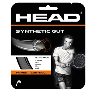 Abbildung von HEAD Unisex Adult Synthetic Gut Tennis Saite, Schwarz, 1.25 mm / 17 g