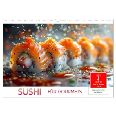 Abbildung von Sushi für Gourmets (Wandkalender 2025 DIN A3 quer), CALVENDO Monatskalender