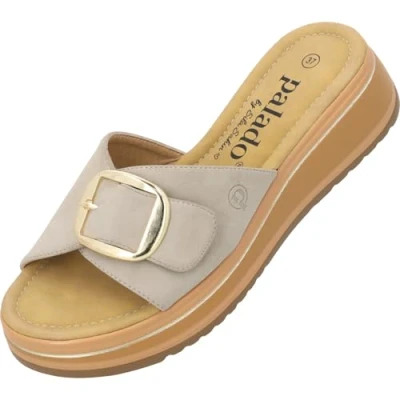 Abbildung von Palado by Sila Sahin Frordi Pantolette flach, Damen, Größe: 39, Grau Schuhe
