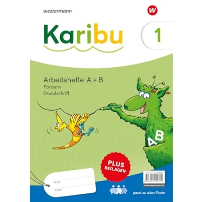 Abbildung von Karibu Ausgabe 2024: Paket Arbeitshefte Fördern 1 (A+B) Grundschrift plus Beilagen